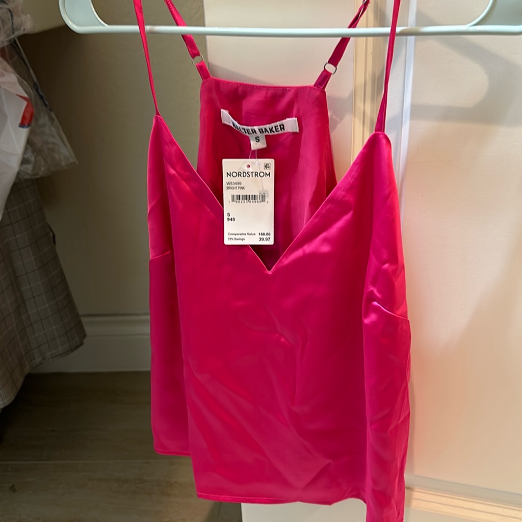 Nwt Walter By Walter Baker Hot Pink Racer Back Tank